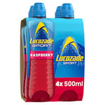 Lucozade Sport Body Fuel - Raspberry 4x500ml| Isotonic sports drink, with Electrolytes and Vitamin B3 | Still | Bursting with Flavour