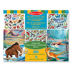 Melissa & Doug Livre d'Autocollants réutilisables Préhistoire, Livre d'autocollants, Packs activités avions et voyages, Livres pour enfants de 3 4 5 6 7 ans, Loisirs créatifs pour filles et garçons