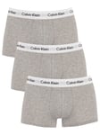 Calvin Klein3 Pack Low Rise Trunks - Grey Heather