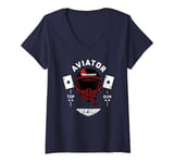 Womens Top Gun Maverick Aviator Lt. Natasha Phoenix Trace Helmet V-Neck T-Shirt