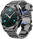 Montre Connectée Avec Ecouteurs Bluetooth Sans Fil Intégré Montre Tws Montre Sport Homme Smartwatch Appel Ip67 Etanche Montre Intelligente Waterproof Ronde