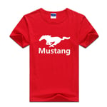 Men's T-Shirt Short Sleeve Crew Neck Shirt Breathable Quick-Drying Casual Plus Size Mustang Cotton Sportswear,red,M