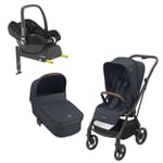 Maxi-Cosi, Barnevogn, Leona2 inkl. Carrycot Oria, CabrioFix &amp; Base - Essential Graphite