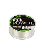 ultima Pure Power Ligne de Pêche Fluorocarbone pour la Carpe-Bobine de 200m pour Hommes, Transparent, 0.32mm-12.0lb/5.5kg