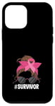 Coque pour iPhone 12 mini Ruban rose pour la sensibilisation au cancer du sein #Survivor