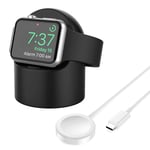 Station de Charge sans Fil pour Apple Watch - Certifié MFi - Câble de Charge magnétique pour iWatch - Support Compatible avec Apple Watch Series Ultra 2/10/9/8/Ultra/7/6/5/3/2/SE