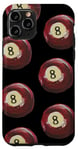 Coque pour iPhone 11 Pro Aquarelle Esthétique Boule de billard Rouge 8