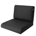 PillowPrim, Coussin de Chaise, pour Fauteuil en Rattan, Extérieur, de Palette, de Siège, Meubles en Rattan, Noir, 50 x 50 cm