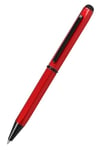 Stylo-Bille Hexagonal Stylus Rouge, Stylo à Bille Hexagonal en Aluminium, Mine D1 Interchangeable, Couleur d'écriture Bleue, Stylo avec Stylet