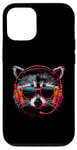 Coque pour iPhone 12/12 Pro Casque Raccoon DJ