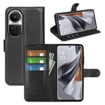 OPPO Reno10 5G PU Wallet Case  Black