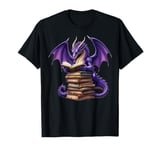 Dragon Reading a Book Bookworm Book Lover T-Shirt