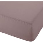 Drap housse couleur taupe 90 x 190 cm