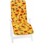 Coussin de Chaise de jardin Pliant Douce Housse de Place Chaise longue Motif tournesols - Jaune