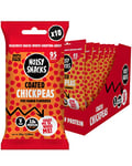 Noisy Snacks - Piri Mango Coated Chickpeas, Full of Flavour, Hints of Paprika Herbs and Lemon, Healthy Low-Calorie Snack, High Portein and Fibre, Vegan Friendly, Palm Oil Free 10 x 25g Recyclable