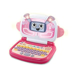 VTech - Clic, Mon Ami l'Ordi Rose, Ordinateur Portable Enfant avec Écran Rétroéclairé et Animé, 9 Jeux Éducatifs, Jouet Interactif, Cadeau Enfant de 3 Ans à 6 Ans - Contenu en Français