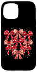 Coque pour iPhone 15 Valentines Day Coquette Bow Cute Heart Ribbon Love Retro