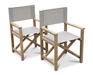 GRASEKAMP Qualität seit 1972 10969 Lot de 2 chaises Pliantes en Teck 49 x 55 x 89 cm