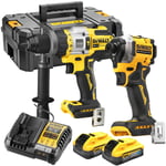 Dewalt DCK2052H2T 18V Brushless Combi Drill and Impact Driver 2 x Powerstack bat