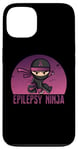 Coque pour iPhone 13 Epilepsy Ninja Support de sensibilisation à l'épilepsie avec ruban violet