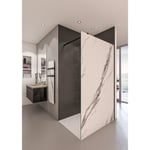 AURYS Paroi de douche en kit BALEARES®  CALACATTA - Verre Timeless 8 mm trempé by Saint-Gobain - L.120 cm x  H.198 cm