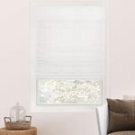 CHICOLOGY Venetian Blinds, Bamboo Roman Blind Patio Blinds and Shades Window Shades 36" W x 64" H Snow