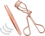 Tweezerman Rose Gold Tweezer and Lash Curler Set