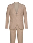 Jack & J S Jprriviera Linen Suit Slim Fit Sn Beige