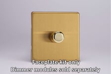 Varilight WDB1S Matrix Faceplate Kit, screwless brushed brass, 1-gang