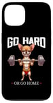 Coque pour iPhone 13 Go Hard Or Go Home Chihuahua Musculation Fitness Gym