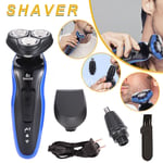 Mens Electric Shaver Razor Wet Dry Rechargeable Rotary Cordless USB Charging UK