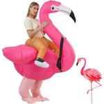 Flamingo-dräkt för vuxna, Uppblåsbar Flamingo-kostym, Uppblåsbara kostymer för vuxna, Uppblåsbara kostymer för Halloween