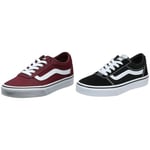 Vans Men's Ward Sneaker, Suede Canvas C24 6.5 UK Women's Burgundy