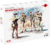 ICM 035689–1/35 WWI Us Infanterie, 4 Figurines en Plastique modèle Kit