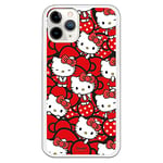 Personalaizer Coque pour iPhone 11 Pro - Hello Kitty Lazos Rojos y Topos