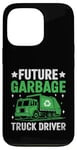 Coque pour iPhone 13 Pro Future Garbage Truck Driver Déchets Collecteur de déchets Sanitation