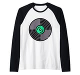 Vinyl Record Player Album Raglan Baseball Tee