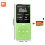 XIAOMI-Lecteur MP3,Radio FM,Bluetooth,Affichage Numérique,MultiXXL,Lecteur MP4,Baladeur Audio de Poche,Lecture de Musique - Type Green With 16Gb