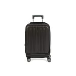 DELSEY PARIS Titanium Hardside Expandable Luggage with Spinner Wheels, Black, Carry-On 19 Inch