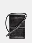 HUSH Croc Phone Bag, Black