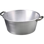 Pentole Agnelli alma20236 Ligne Aluminium 3 mm Bassine avec 2 poignées, 36 cm