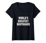 Womens World’s Greatest Bodyguard V-Neck T-Shirt