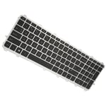 Keyboard with Silver Frame Fit for HP Envy TouchSmart 15‑J 17‑J Laptops