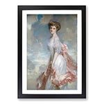 Big Box Art Portrait of A Lady by John Singer Sargent Framed Wall Art Picture Print Ready to Hang, Black A2 (62 x 45 cm)