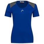 HEAD Women's Club 22 Tech T-Shirt, Tennis, Royal Blue, Small