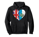 Sammarinese British Flags Heart | United Kingdom San Marino Pullover Hoodie