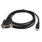 Mini USB hane till RS232 DB9 9-stifts hona adapter Spänningsledningar kabel 1,8 m