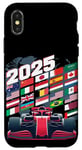 Coque pour iPhone X/XS Formula Racing Circuit Programme 2025 Racing Day Amateur