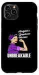 Coque pour iPhone 11 Pro Ruban violet incassable pour sensibilisation au lymphome de Hodgkin