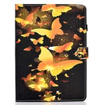 JIan Ying Case for iPad Air (2020) 10.9" / iPad Air 4 Fashion Lightweight Protective Cover Gold butterflies